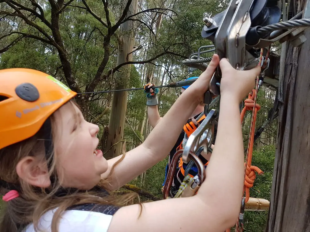 Otway Fly Treetop Adventures - Mia can do it