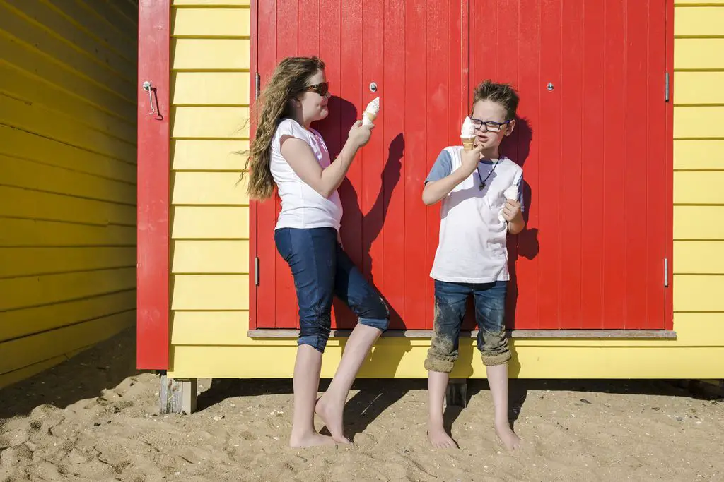 perfect work-life balance - kids eating ice cream