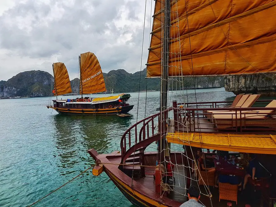 Halong Bay cruise junk boat