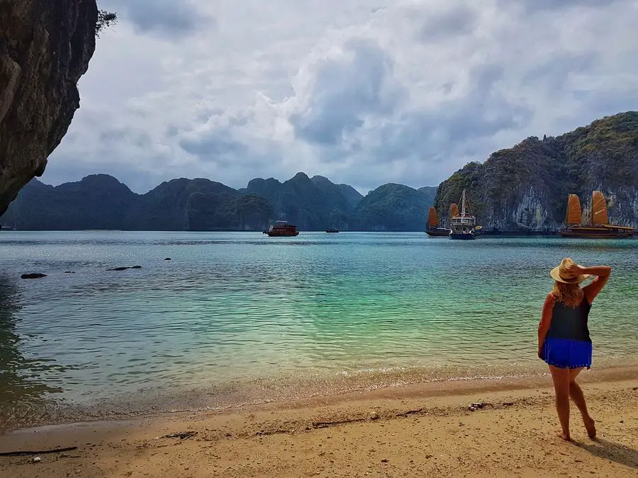 Halong Bay cruise beach