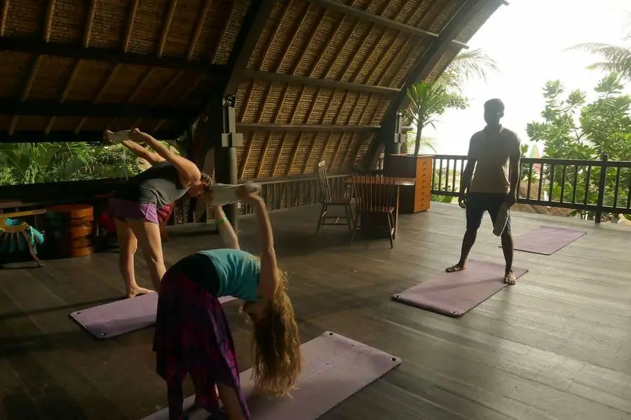 Bali With Kids: Yoga with kids