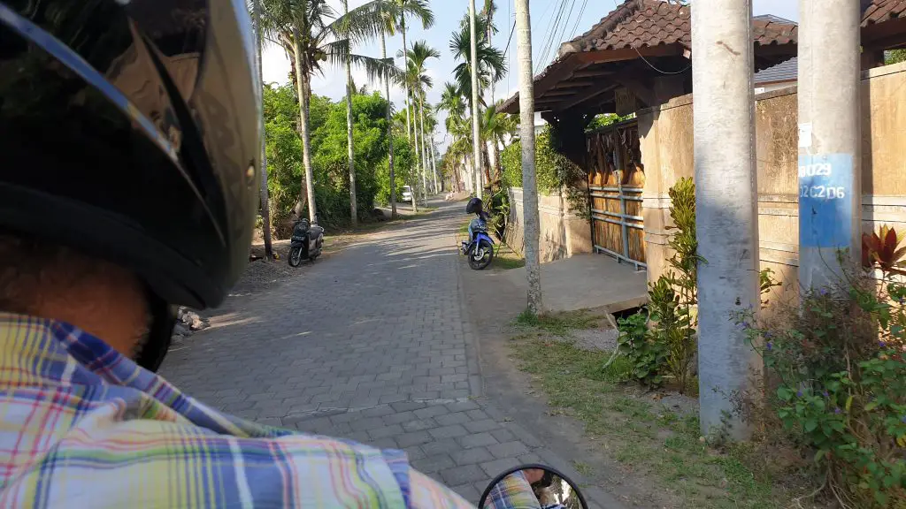 Driving In Bali back of the scooter