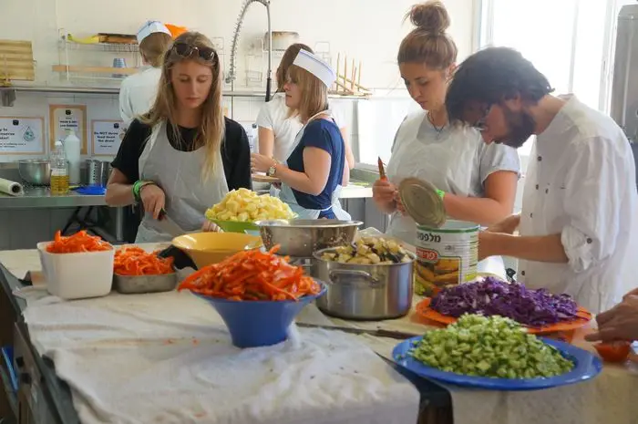fund your gap year - work in a hostel kitchen