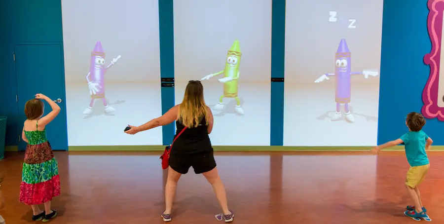 Visit Crayola Experience Orlando - dancing crayons