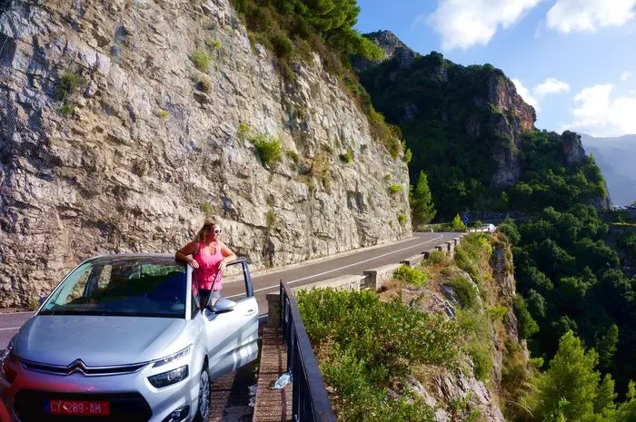 Car Leasing Europe - girl overlooking cliff