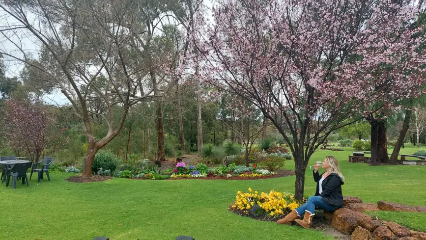 Visiting Down South - girl in winery