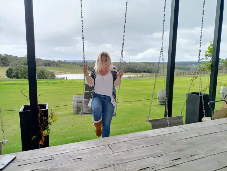 Visiting Down South - girl on swing