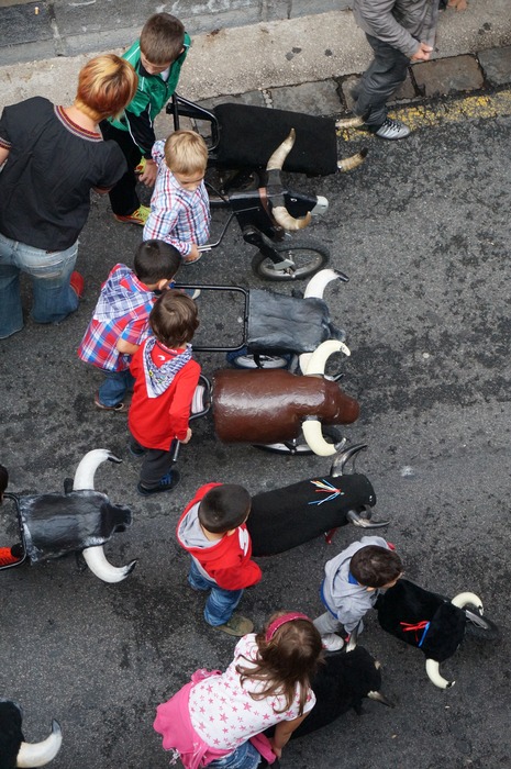 My Kids Running With The Bulls in Pamplona Spain | San Fermín Txikito September Story