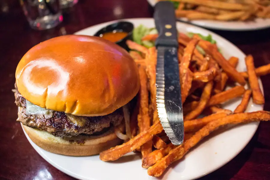 burger and fries