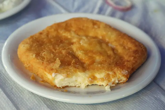 Food to eat in Greece - saganaki