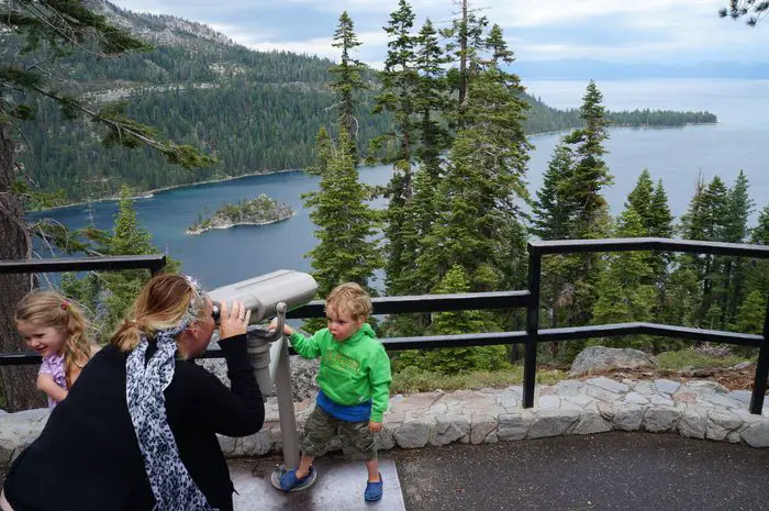 24 hours with kids in Lake Tahoe - Emerald Bay Lookout