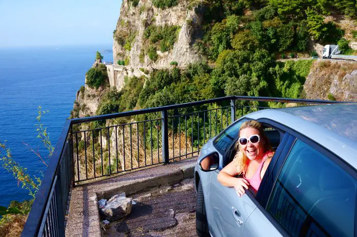 Mediterranean Coast Road Trip - lady in car 