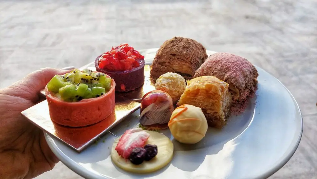 Turkish brunch at Ciragan Palace Istanbul dessert