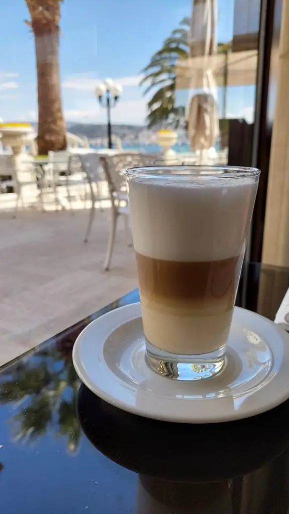 Turkish Brunch at Ciragan Palace Istanbul latte