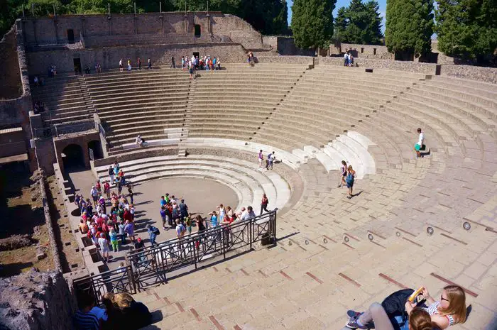 Pompeii with kids - ampitheatre