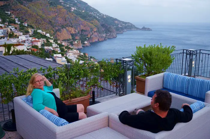 balcony at Hotel Margherita, Praiano