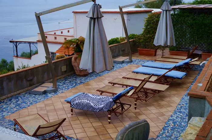pool lounge at Hotel Margherita, Praiano