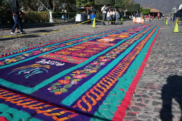 Semana Santa Antigua Guatemala sawdust carpet