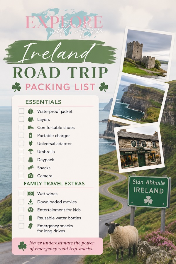 12 day Ireland Road Trip Packing List