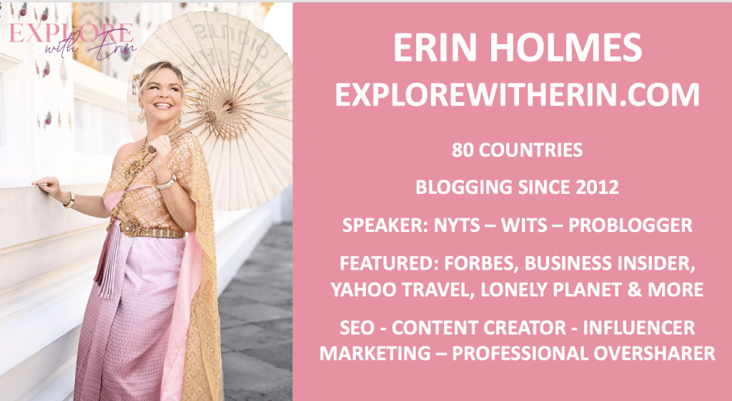 Blogging in 2026: Erin Holmes TBEX speaker